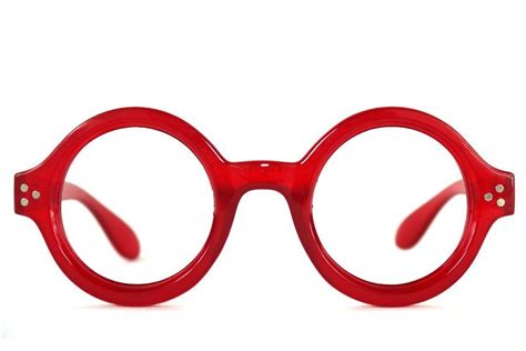 round red eyeglass frames.